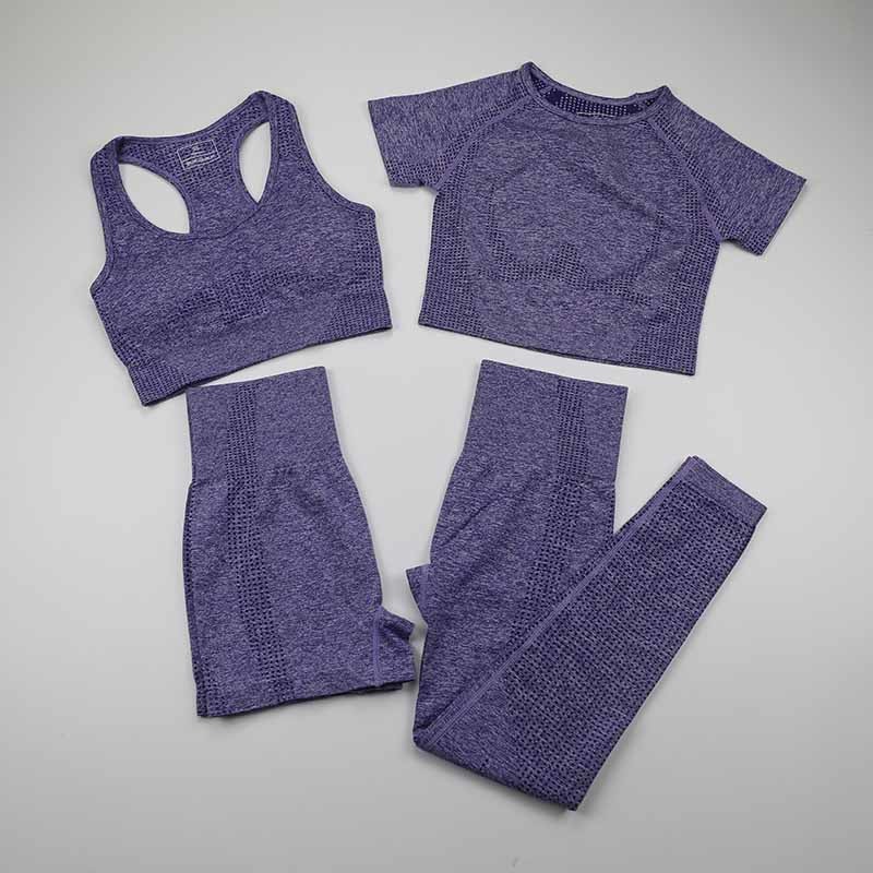 Seamless Women's Yoga Apparel Gym Fitness Clothing , Women Long Sleeve Yoga Activewear