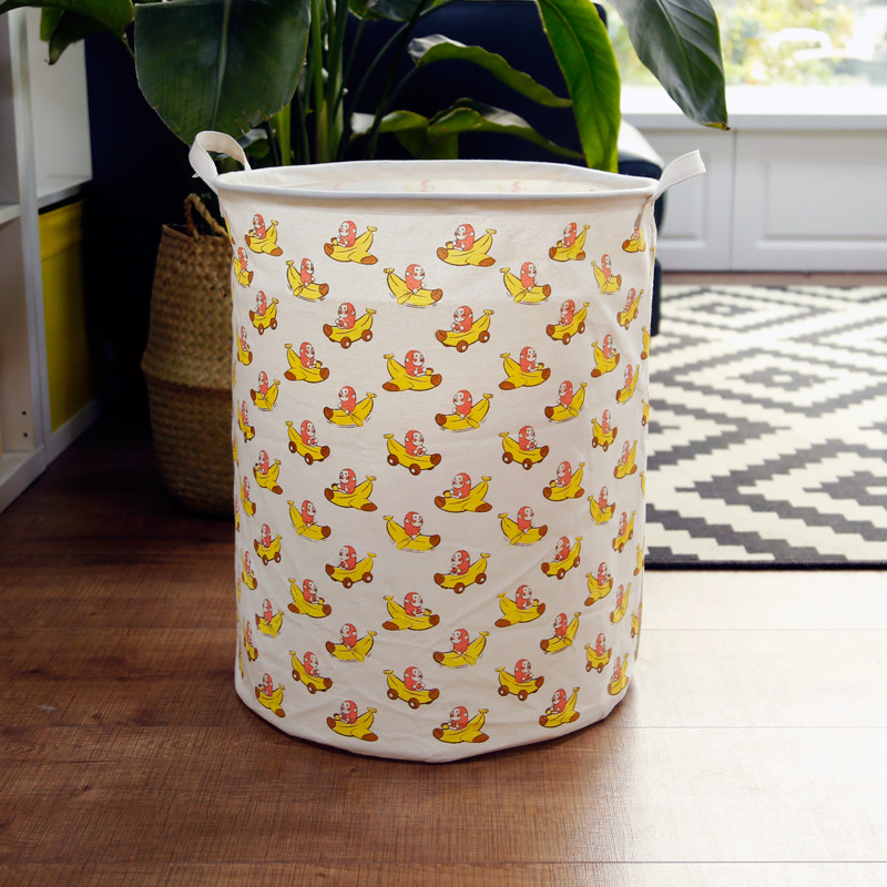 Foldable washing laundry basket clothes toy storage bag large box customizable colors monkey banana laundry facility