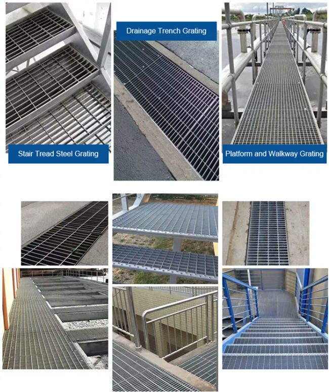 6mm Twisted Bar Galvanized Steel Gratings Anti Slip Drain Grid Cover