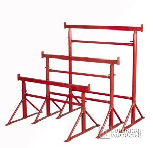 China Painted Adjustable Steel Trestles / Industrial Builders Trestles For Construction wholesale