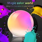 Acrylic RGB Sunrise Simulation Alarm Clock FM Radio Natural Wake Up Light