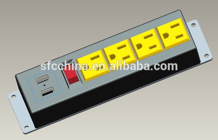Standard Grounding Grounding and Residential / General-Purpose Application power strip 4 outlet for USA type