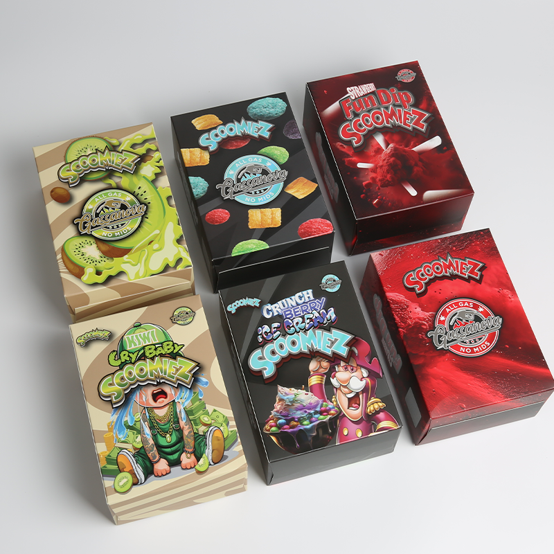 Custom Lightweight Paper Snacks Packaging Box With Straight Tuck End Design
