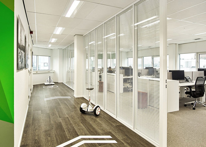 Sound Insulation Glass Partition Wall Flexible 90mm Thickness Single Double Glass