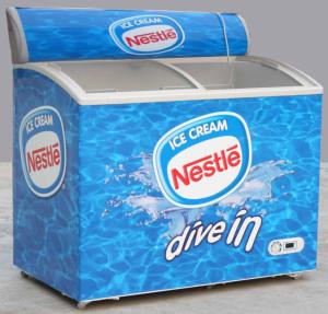 China 255L 4 Foot Chest Freezer , Two Doors Commercial Ice Cream Freezer wholesale