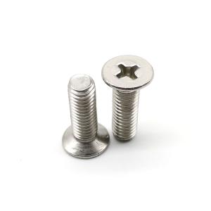 China 316 Stainless Steel Countersunk Phillips Machine Screws A4-70 DIN 965 Screw wholesale