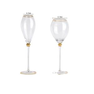 China Gold Rim Lead Free Crystal Wine Glasses Dishwasher Safe 520ml wholesale