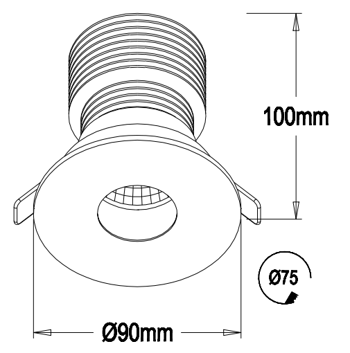 10W 420lm High Brightness Cut Out 75mm of DALI Dimmable Led Downlight With UL Price