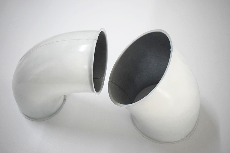 Modular Ductwork Pipe Fittings 60 Degree Pressed Bends For Dust Collection