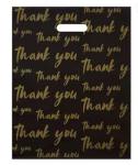 PE PVC Thank You Plastic Shopping Bags Black Boutique Shopping Bag