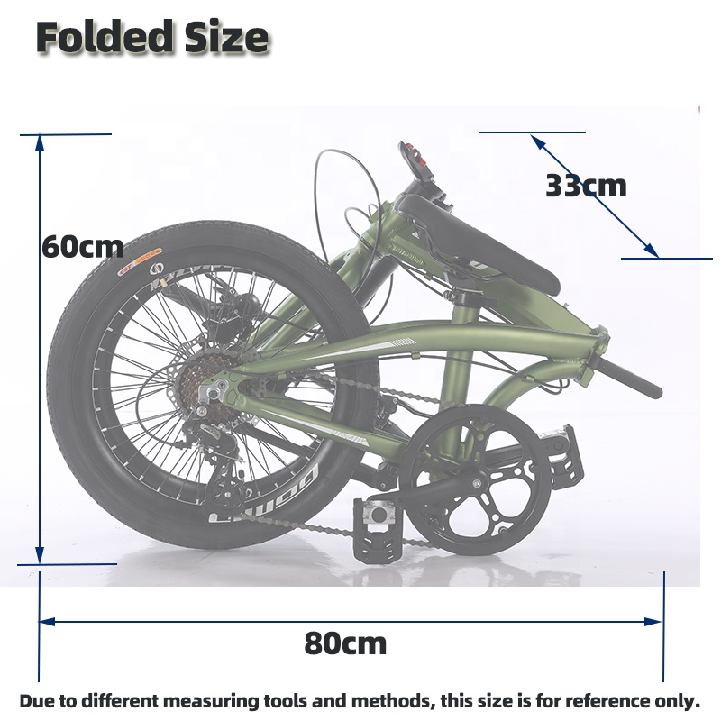 20*1.75" Tire Width GOMID Aluminium Alloy Folding City Bike with SHIMANO Gear and Hydraulic Disk Brake 14KG Gross Weight