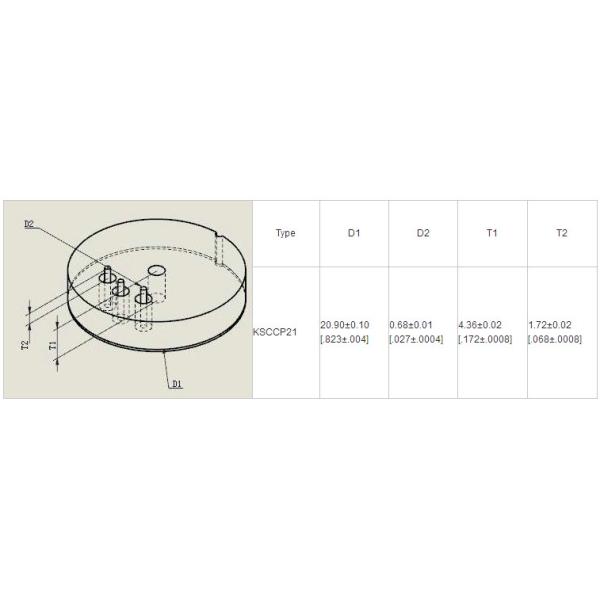CCP serices capacitive ceramic pressure elements circular 21mm chip Pressure sensors