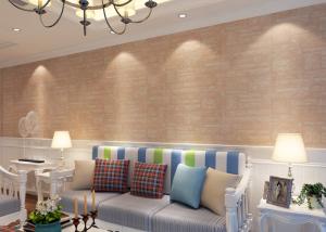 China Soft Non - Woven 3D Texture Brick Effect Wallpaper For Living Room Decoration , CSA Listed wholesale