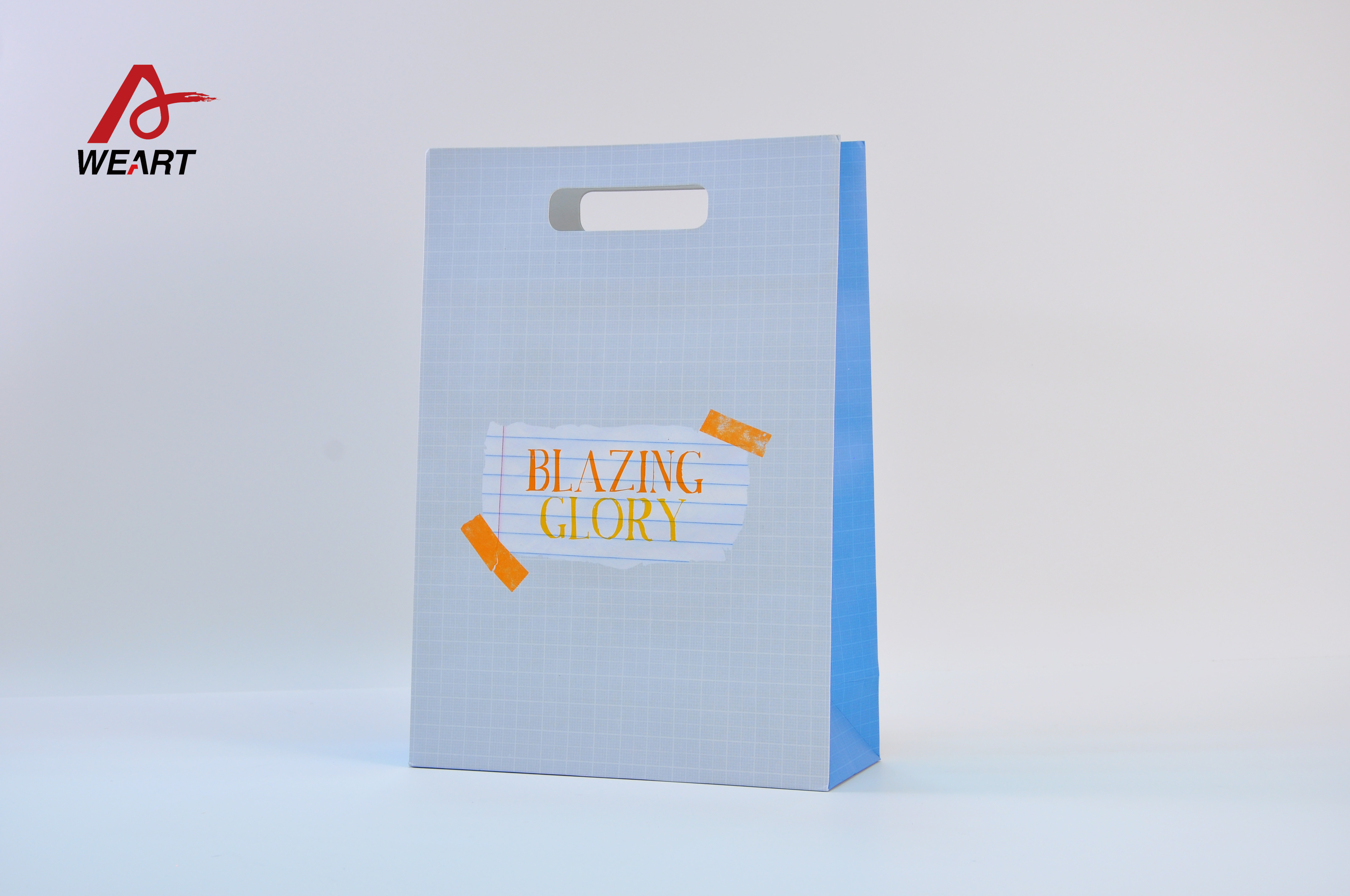 Customized Recycled Die - Cut Handle Art Paper Bags For Shopping