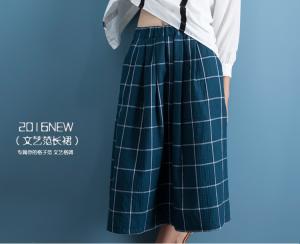 China cotton blue &amp; white gingham dress fashionable n casual wholesale