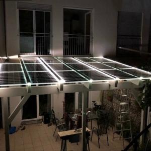 China 200watt 250w BIPV Solar Panels Polycrystalline Silicon Laminated Glass Module wholesale