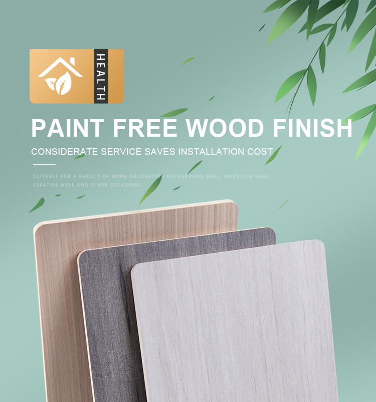 Wood Grain Wall Panels Bamboo Charcoal Wood Veneer 5mm 8mm