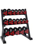 Three Layer Commercial Fitness Equipment Dumbbell Rack Metal Set For Strength