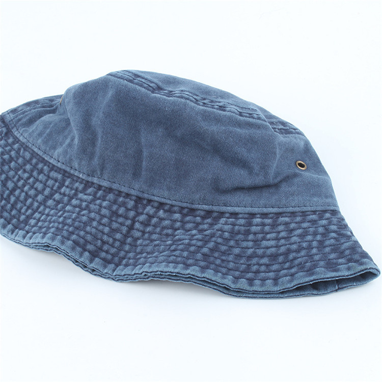 Washed Cotton Canvas Denim Bucket Hat Casual Outdoor Fishing Hiking Safari Boonie Hat