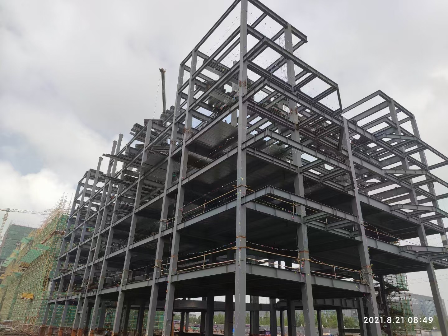 Industrial High Strength Multi Storey Frame Design Structural Steel Building Construction