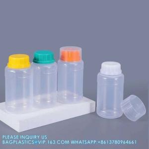 China Clear 250ml Round Plastic Liquid Reagent Storage Container Food Grade PP Material Bottle Airtight Sealing wholesale