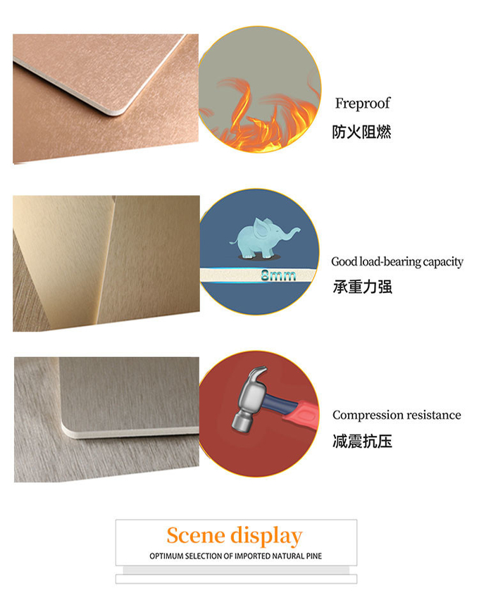 Metal Film Bamboo Charcoal Wood Veneer Acoustic Wall Panels