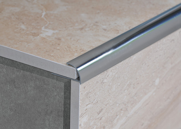 extruded tile trim application