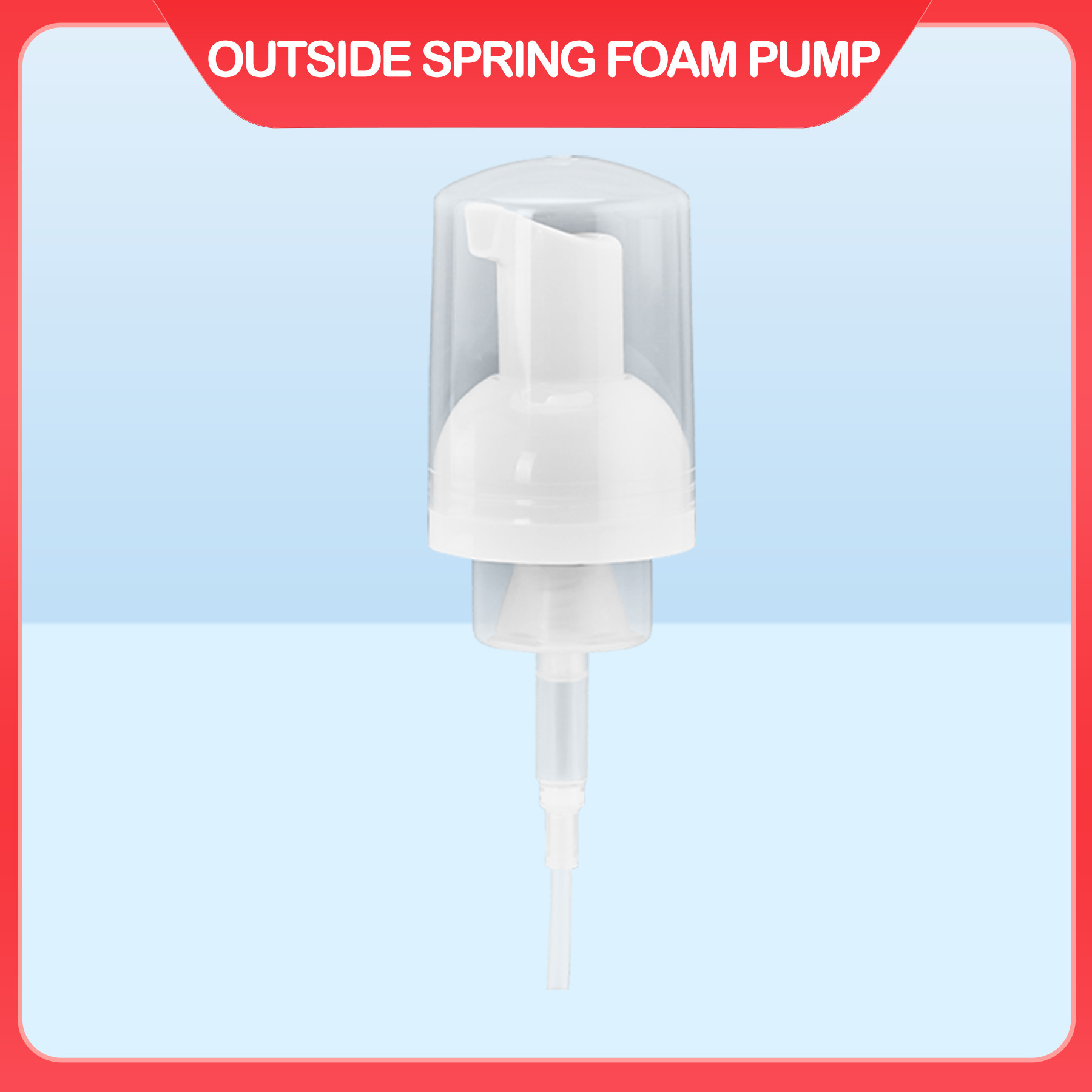 304/316 Spring 43mm Foam Pump For Dispensing Foam Products And 5 Years Age Limit