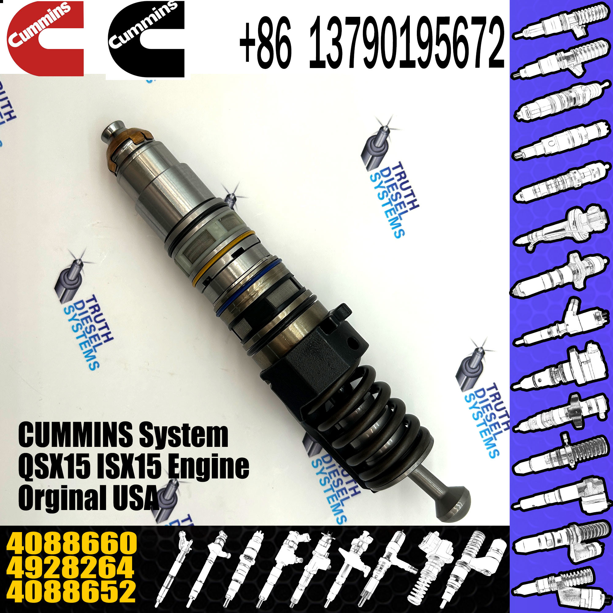 isx15 qsx15 x15 diesel engine injector nozzles 4928264 4088652 4088648 4088662 4902824 4088660 for cummins injector