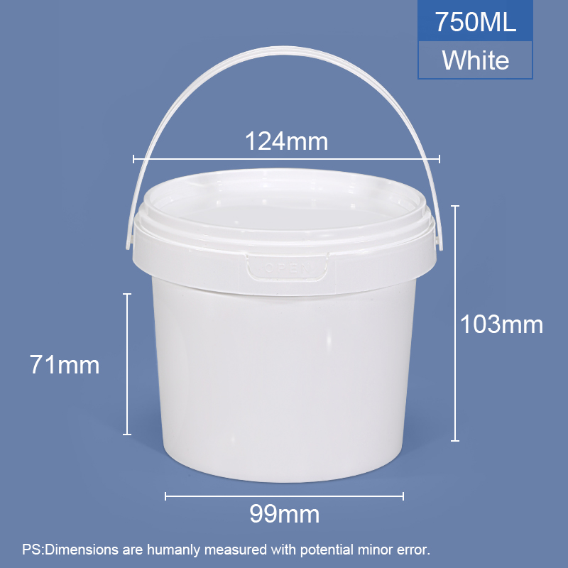 Round Customized Food Grade Plastic Container With Lids and Handle For Halloween Candy