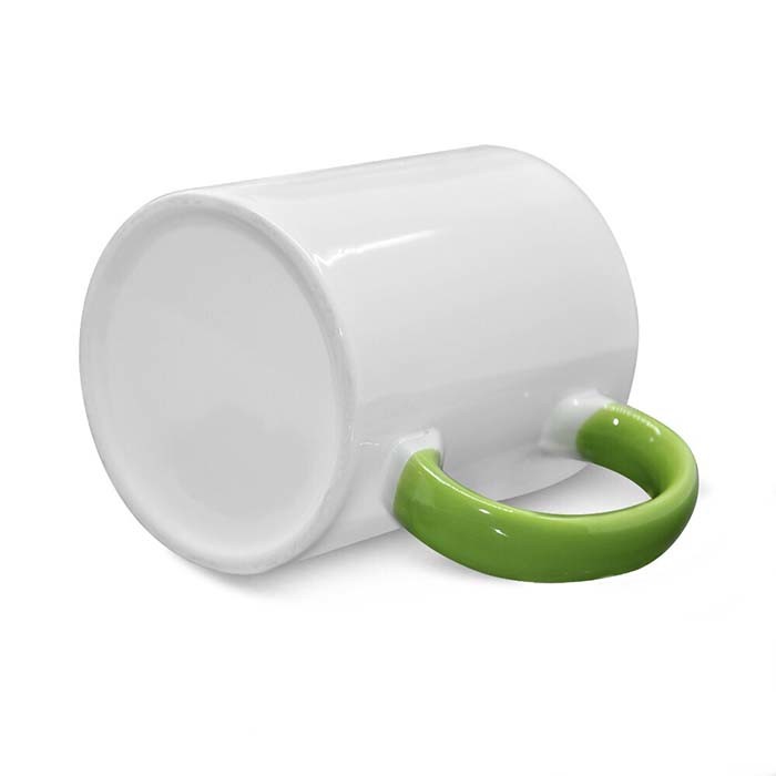 Custom Blank Sublimation Ceramic Mug Rim Colored 11oz Sturdy Design