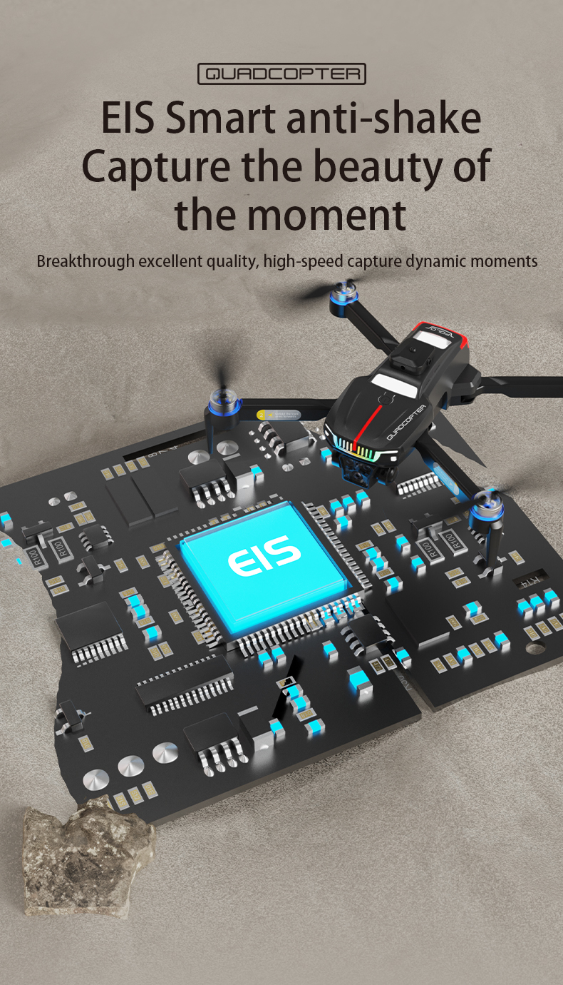 Experience the Ultimate Aerial Photography Brushless Drone with Optical Flow Obstacle Avoidance 3 Cameras Remote Control