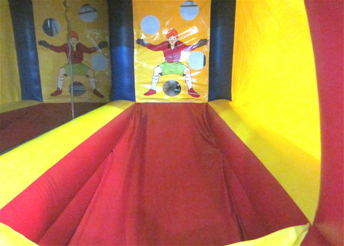 Classic Inflatable Soccer Stadium Shooting Games 5 X 4m , Bounce House Indoor Playground