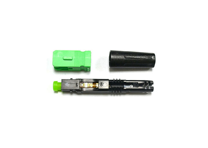 FTTH Drop Cable Fiber Optic Fast Connector Pre - Polished 50mm Made On - Site