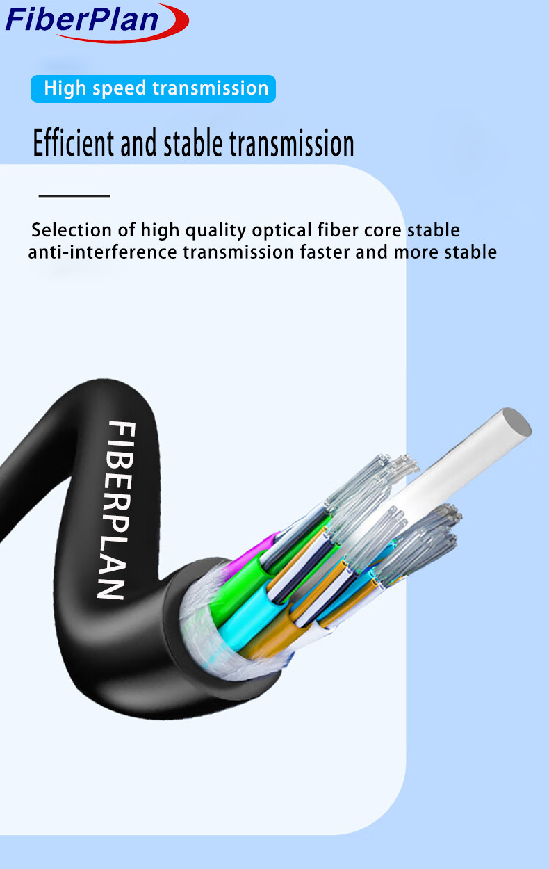 Kevlar Yarn Strengthen Aerial Fiber Optic Cable 4 6 8 12 24 Core GYFTY