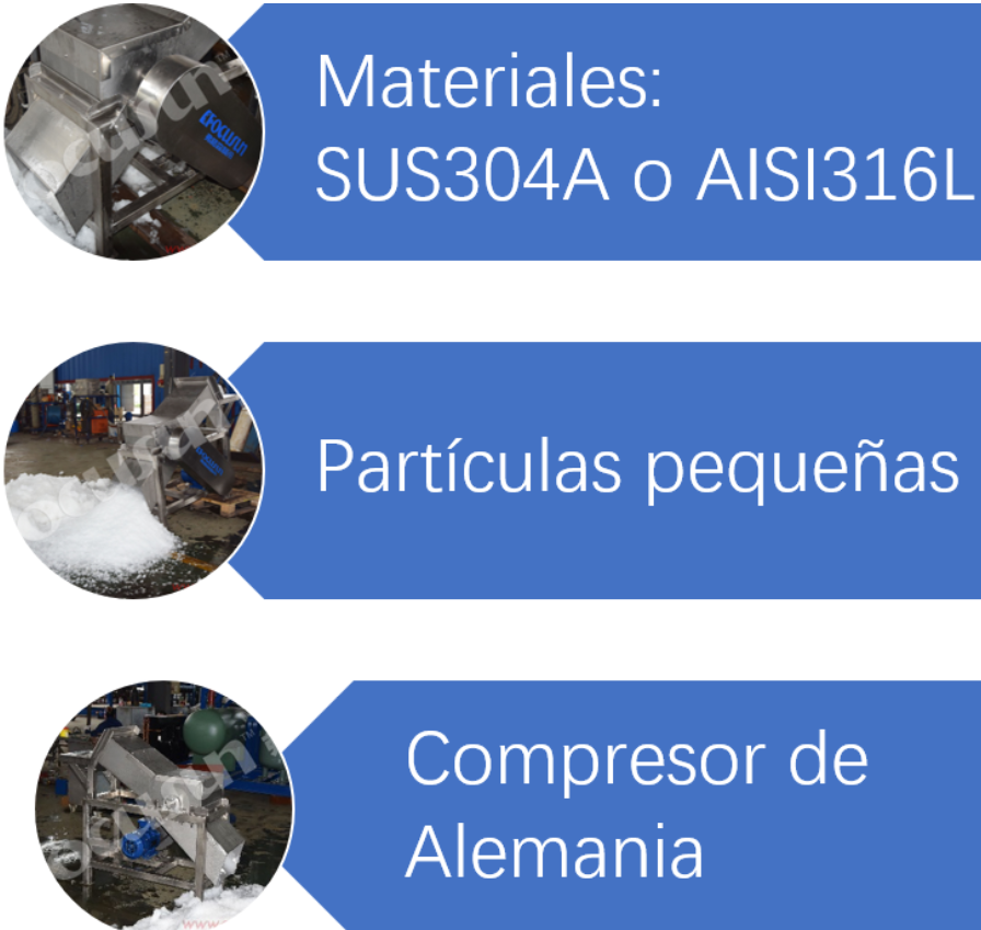 50kg 100kg Trituradora de hielo de bloques industriales Focusun rendimiento eficiente