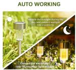 Stainless Steel 13.4'' Outdoor Solar Yard Lights