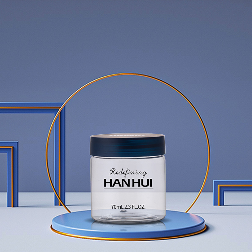 70ml Clear Round Wide Mouth Plastic Jars Packaging For Facial Cream