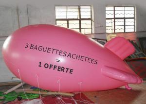 China Large Pink Inflatable Balloons Airship Model For Advertising Event / Airship Balloon Flying wholesale