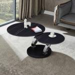 Home Office 0.16cbm SS Coffee Table Gold Base Sinter Stone top