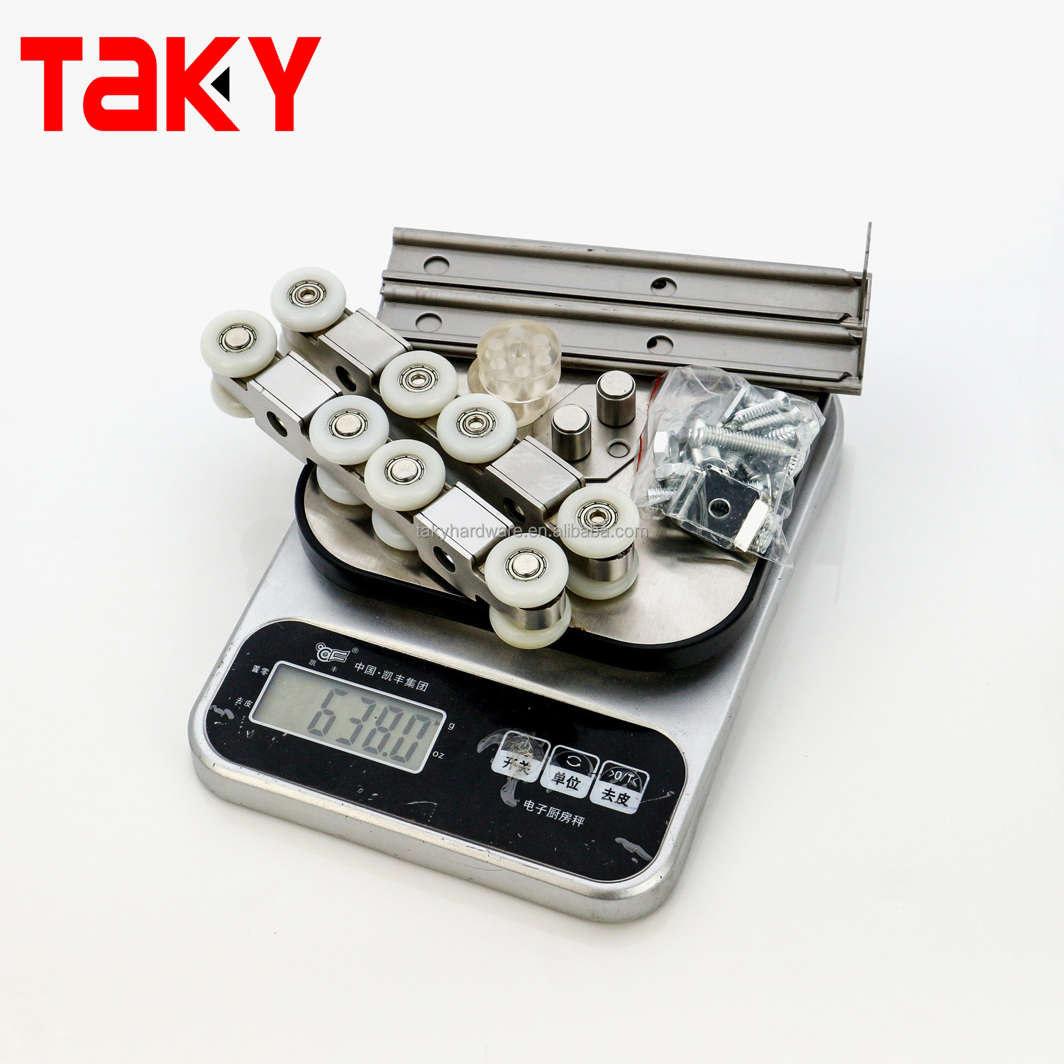 Double Soft Closing 8 Wheel Sliding Door Pulley Hardware for Modern Furniture Wardrobe
