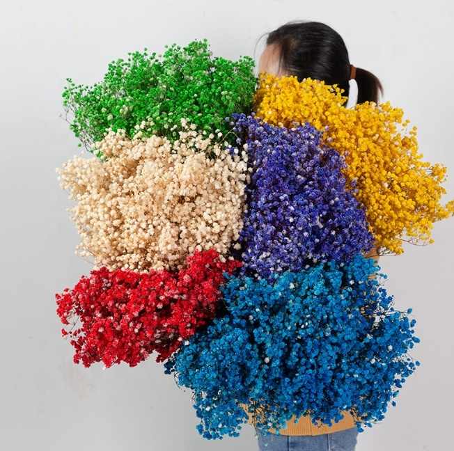 100g Dried Flower Artificial  Bouquet Baby Breath Gypsophila Flower  Wedding Decor Centerpiece