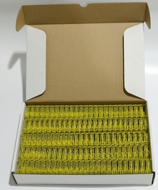 Orange Nylon Coating Double Loop Wire Binding 2:1 For Notebooks