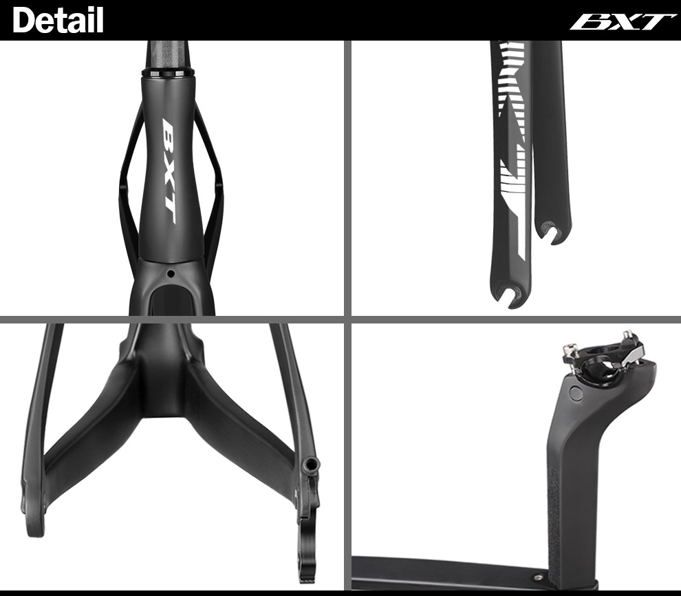 Rim Brake Road Bike Carbon Frame 700C V Brake Tire 25C 150kg Max Load