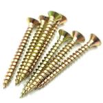 Chipboard Screw Yellow / White Zinc Countersunk Head DIN7505 Harden MDF