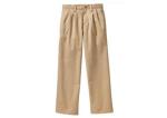 Cotton Material Stretch Uniform Pants Grey Color Delicate Lines For School Boys