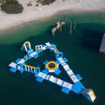 Customized Heat Resistance Inflatable Water Park 65 People Capacity