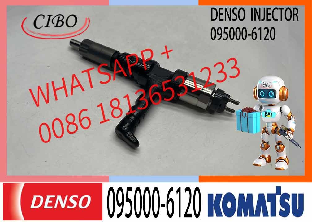 Car Assembly Injector Engine Excavator 6261-11-3100 095000-6120 Fuel Injectors 095000-6120