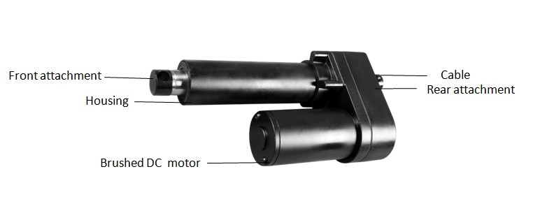 Linear Actuator 12v 24v IP65, Electric Actuator with 4500n load 200mm stroke