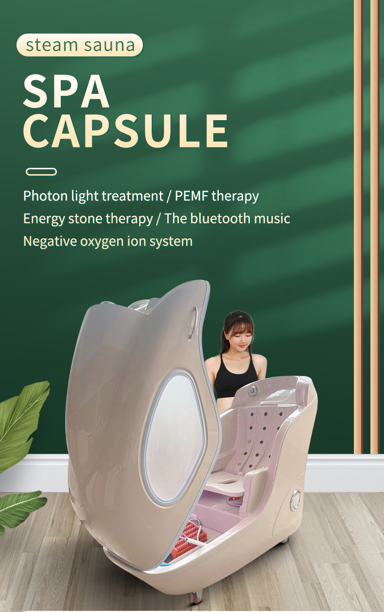 Full Body Ozone Sauna Hydrotherapy Spa Capsule Physical Therapy 200W